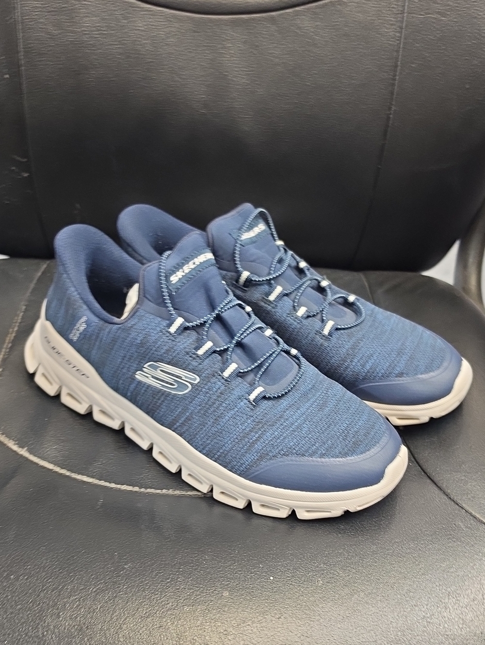 Skechers Men's Navy Blue Slip-On Athletic Sneakers